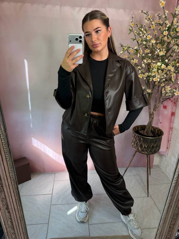 LEATHER JACKET - CHOCO
