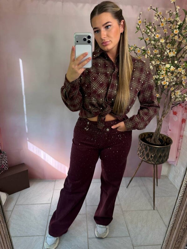 ROMY BLOUSE - BORDEAUX