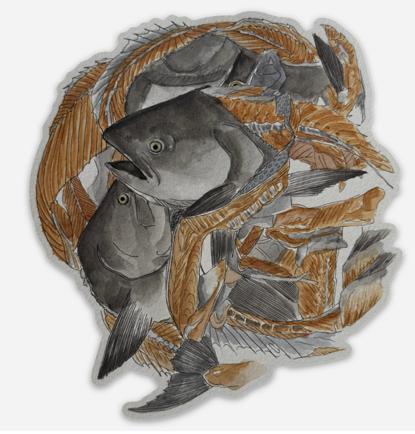 Fish Pile Sticker
