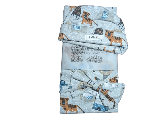 Mum & Bub Swaddle set - Safari
