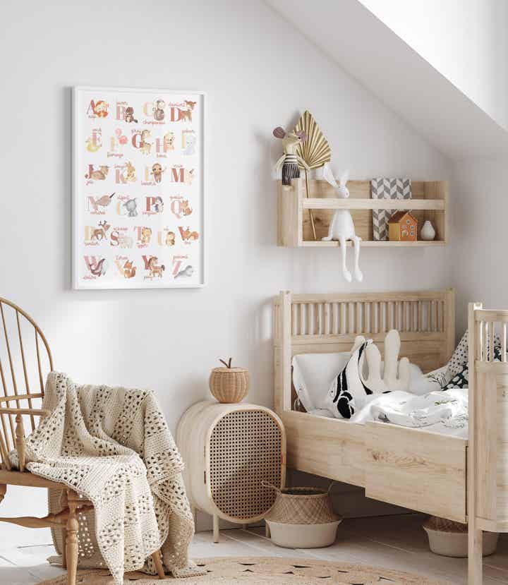 ABC alfabet met dieren poster