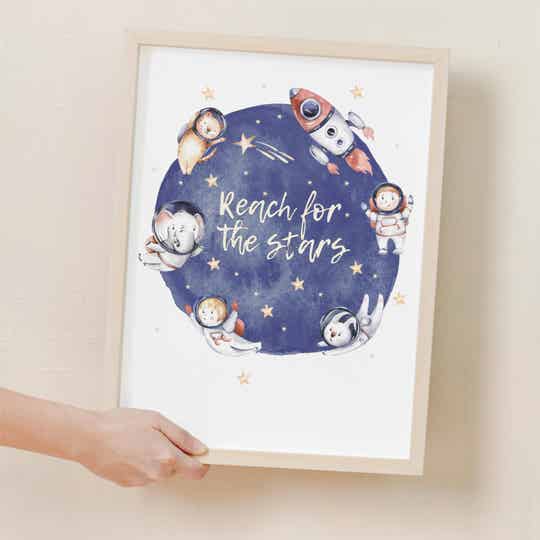 Kinderkamer poster Reach for the stars!