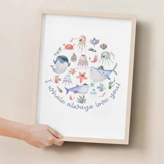 I whale always love you kinderkamer poster A3