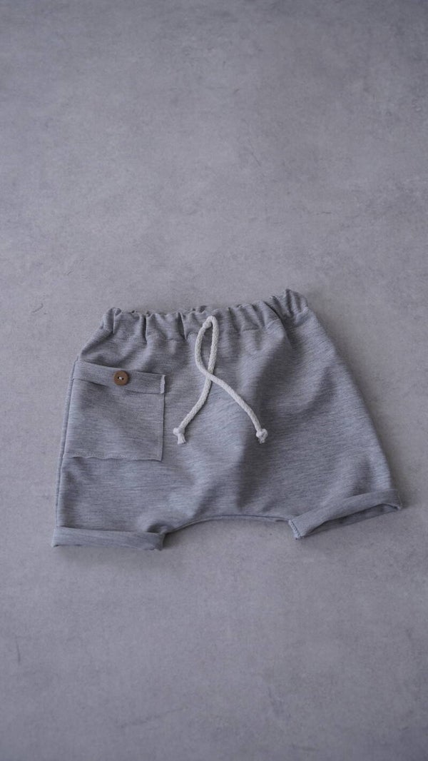 Haremshort Hellgrau mit Tasche