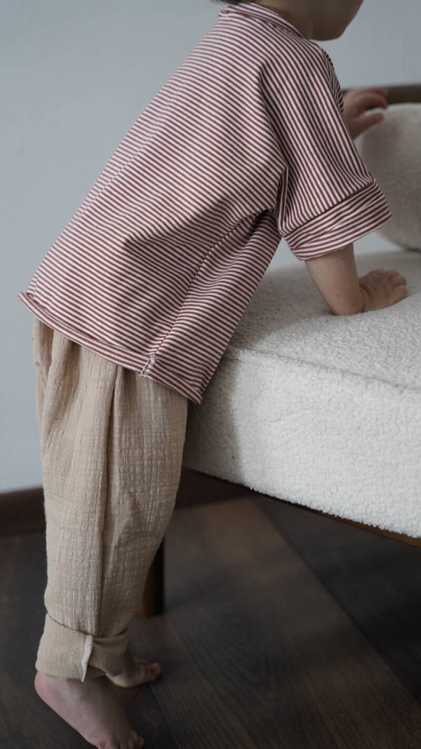 Oversize Shirt Stripes Rost