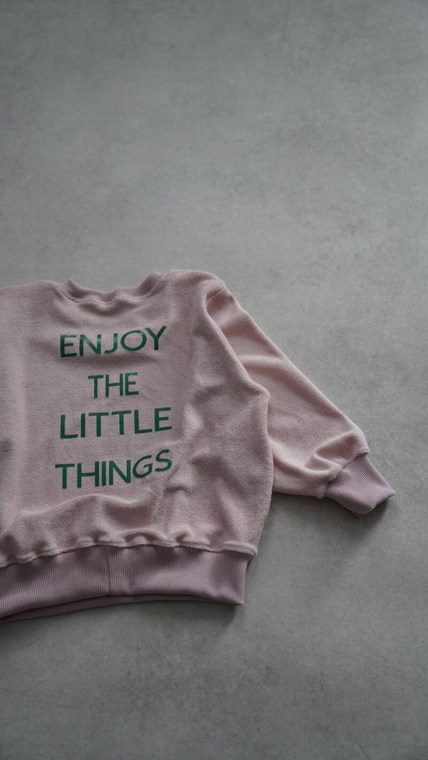 Oversize Sweater Frotte Rosa