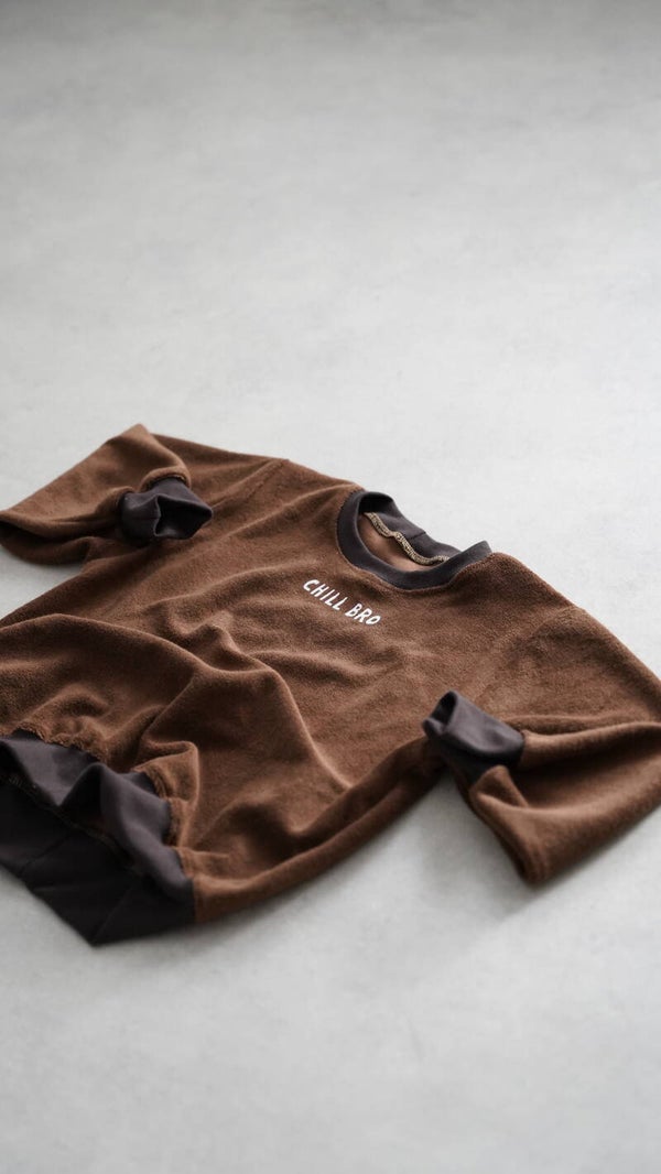 Oversize Sweater Frotte Braun