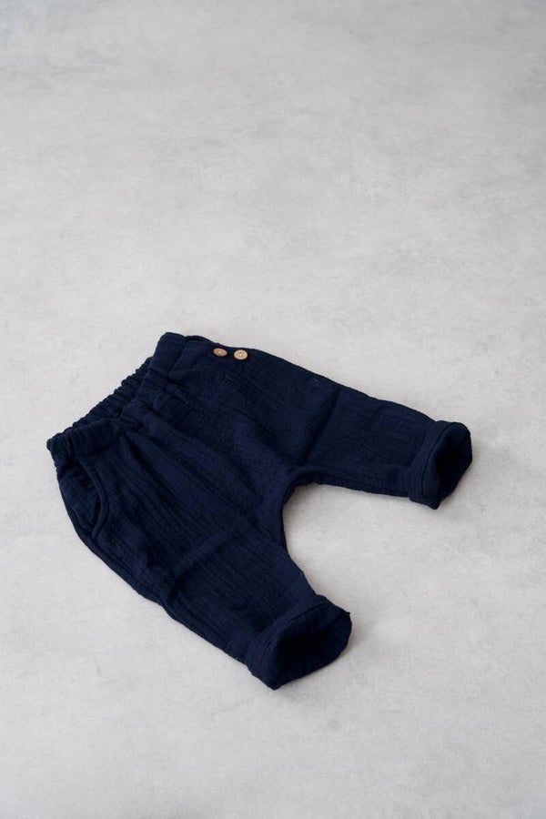 Musselinhose Dunkelblau