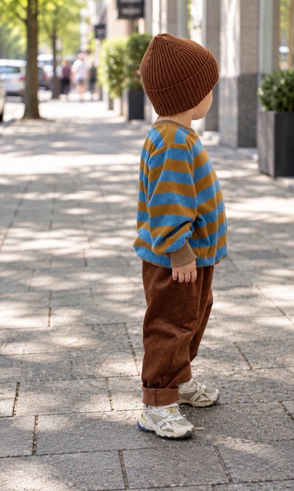 Oversize Sweater Frotte Stripes