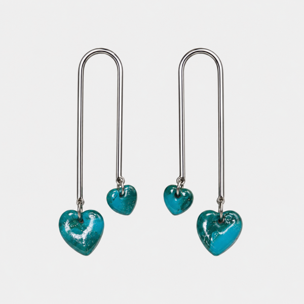 Oorbel Double Hearts