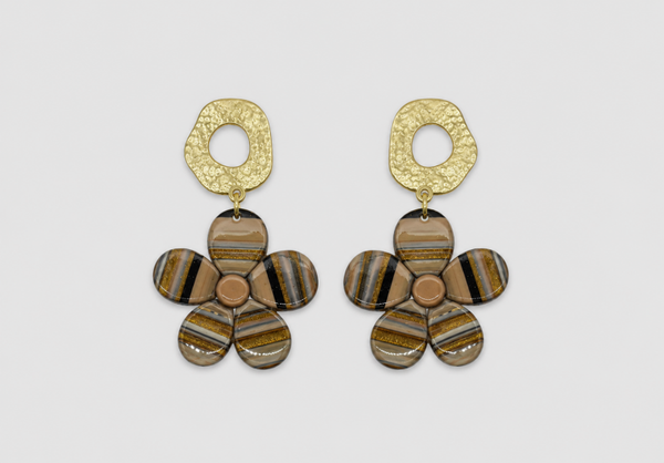 Oorbel Retro; Bloem