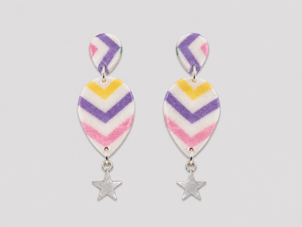 Oorbel Stripes; druppel