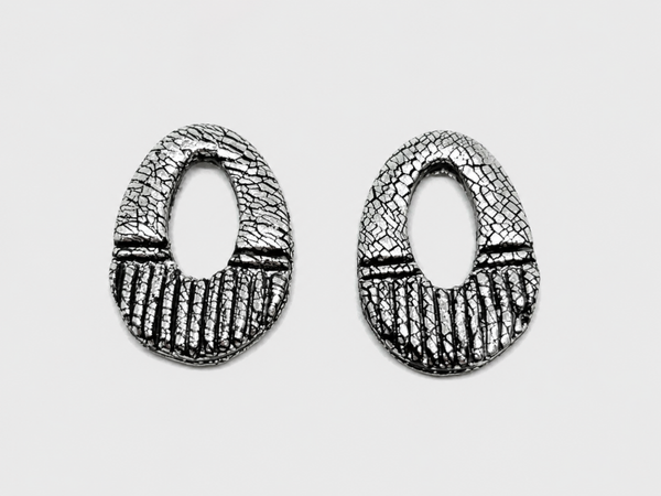 Bedel Zilver Glitter; Ovaal