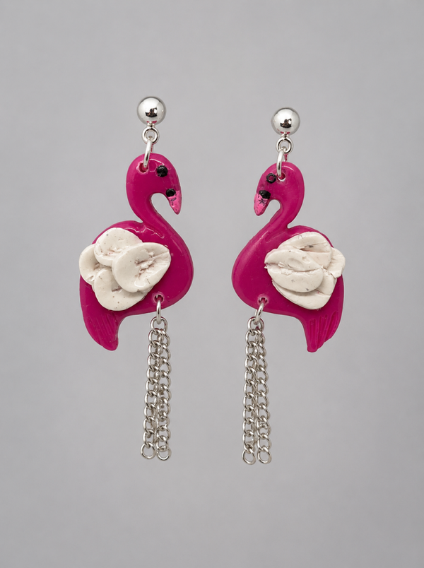 Kinder Oorbel Flamingo Ruby