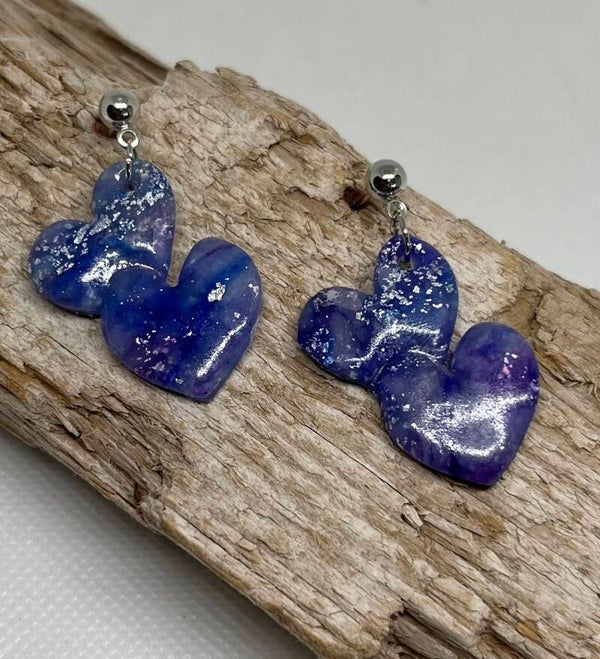 Oorbel Azul; Dubbel Hart