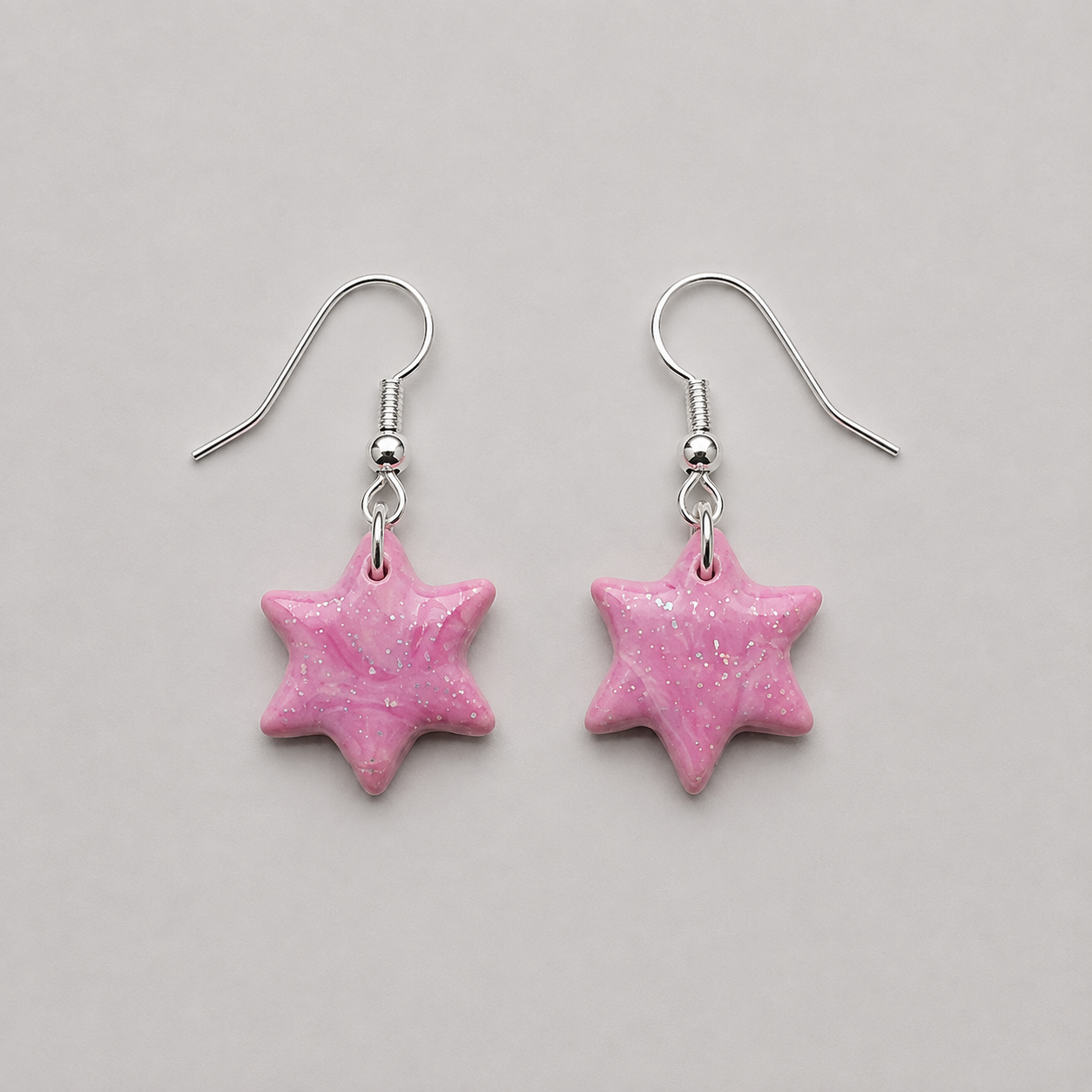 Kinder Oorbel Mama & Mini Rosa; Star