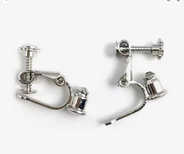 Schroef Oor Clip Converter ; Zilver (zonder gaatjes)