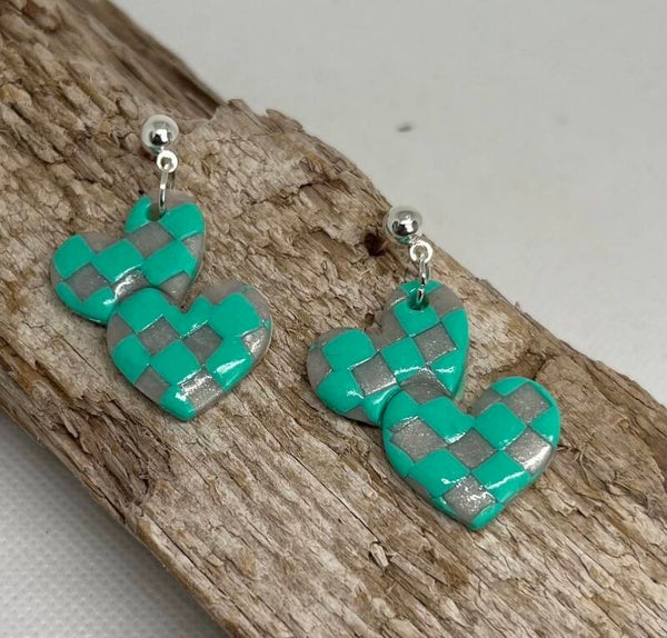 Oorbel Blocks, Dubbel Hart