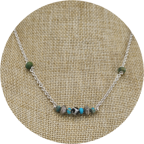 Turquoise Gemstone Sterling Silver Chain Necksold 7/25/25 custom orders available on this product
