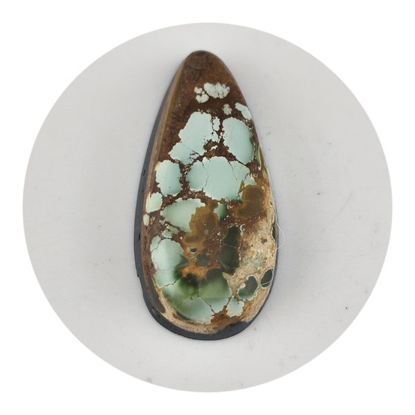 Vintage Pilot Mountain Turquoise Cabochon 20 Carat Gemstone
