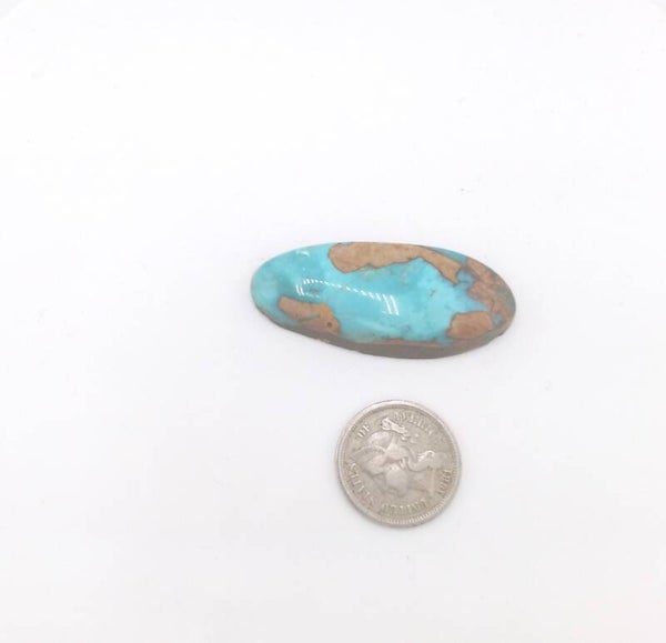 N.V. PILOT MOUNTAN TURQUOISE FREEFORM CABOCHON 40 Carats