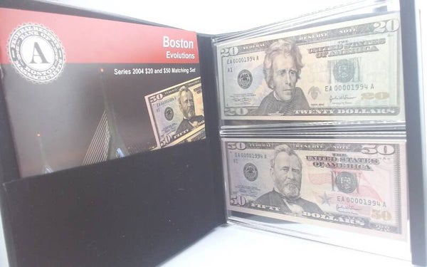 Boston Series 2004 $20 Note and Series 2004 $50 Note (Copy)