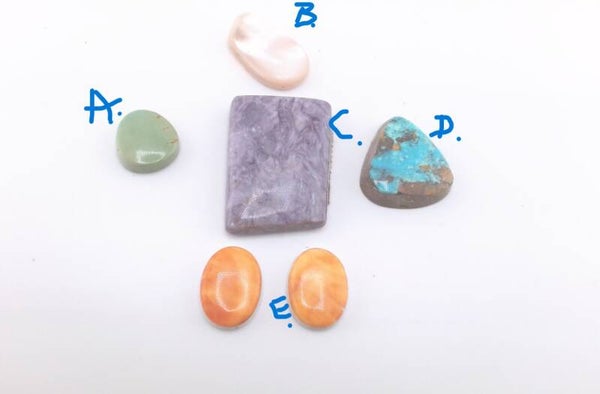 Loose Gemstone Lot of 6 Cabochons