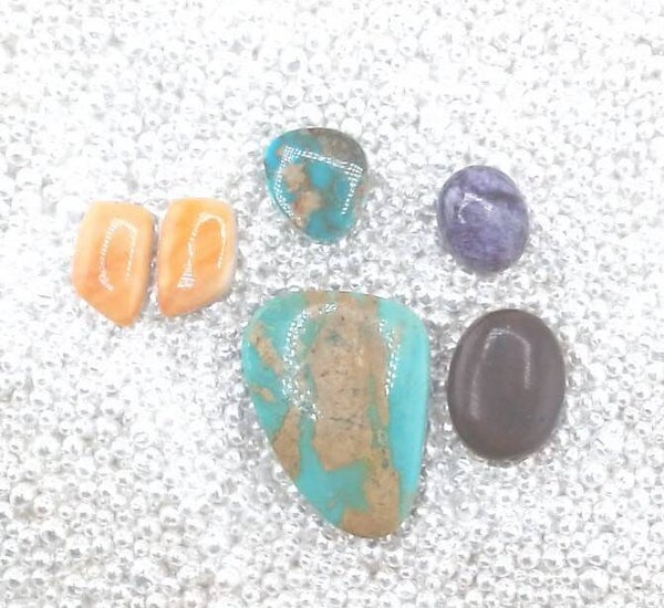 Loose Gemstone Lot of 6 Cabochons
