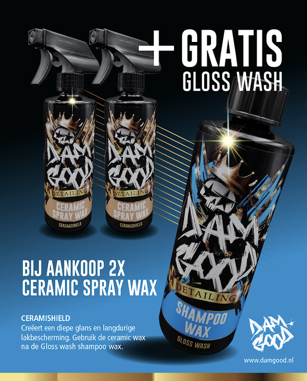 Damgood Ceramic Spray Wax ACTIE + GRATIS Shampoo Wax
