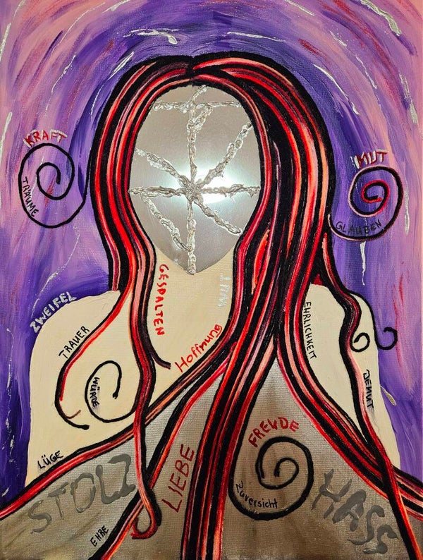 Gespaltene Spiegelbild