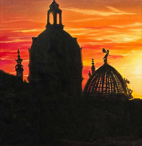 Sonnenuntergang über Dresden