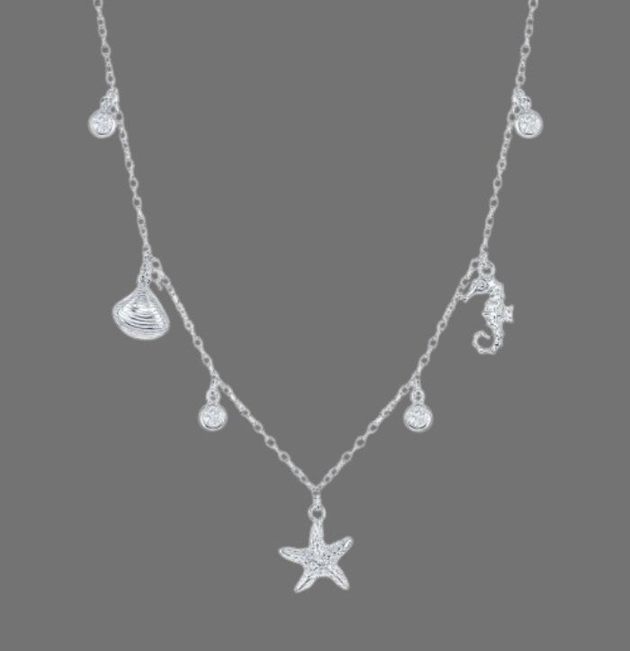 Seashore Symphony Sapphire Drop Necklace