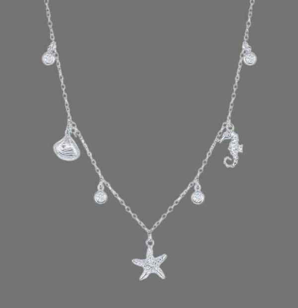 Seashore Symphony Sapphire Drop Necklace