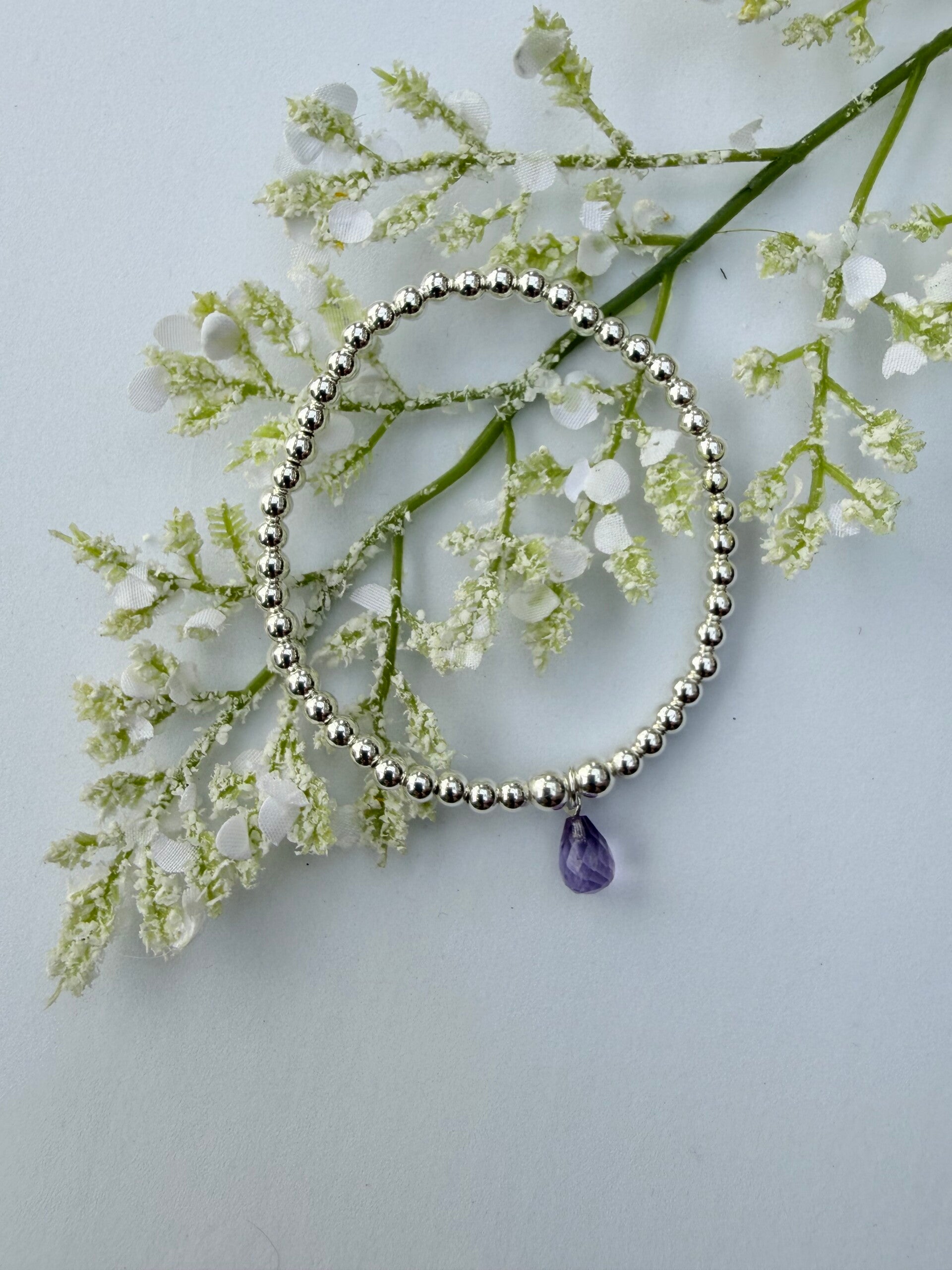 Amethyst Drop Bracelet