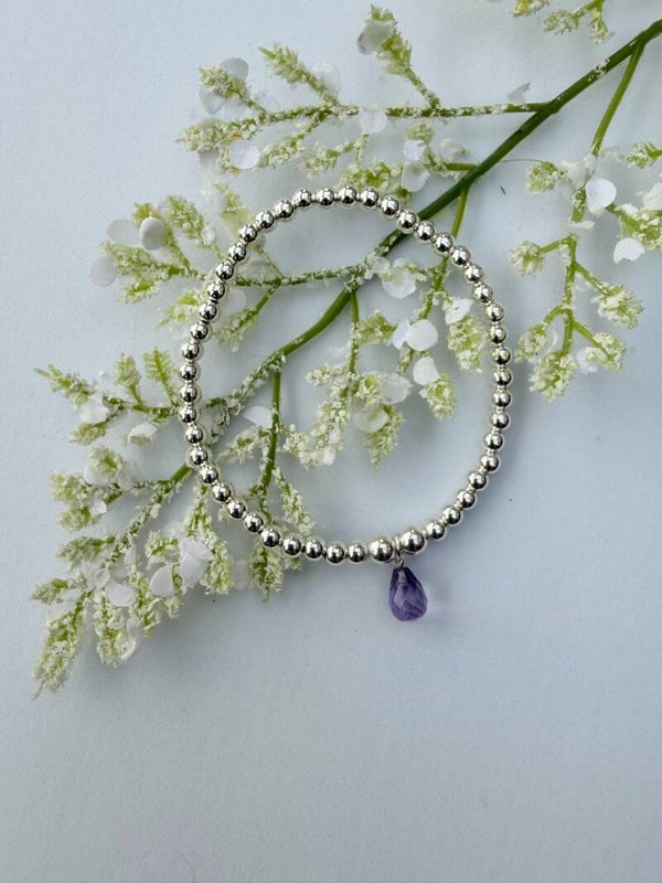 Amethyst Drop Bracelet