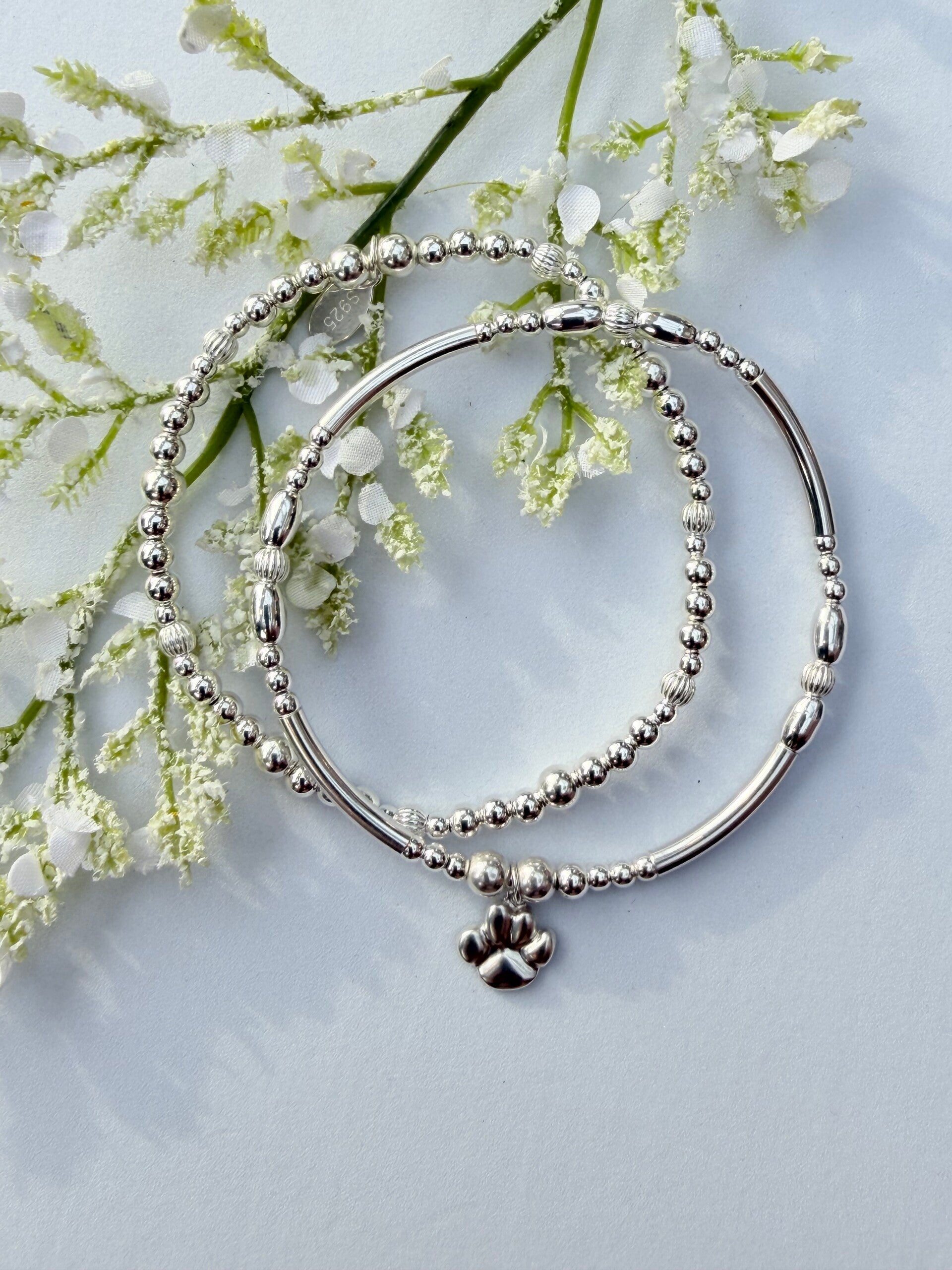 The Double Stacker – Paw Bracelet Set