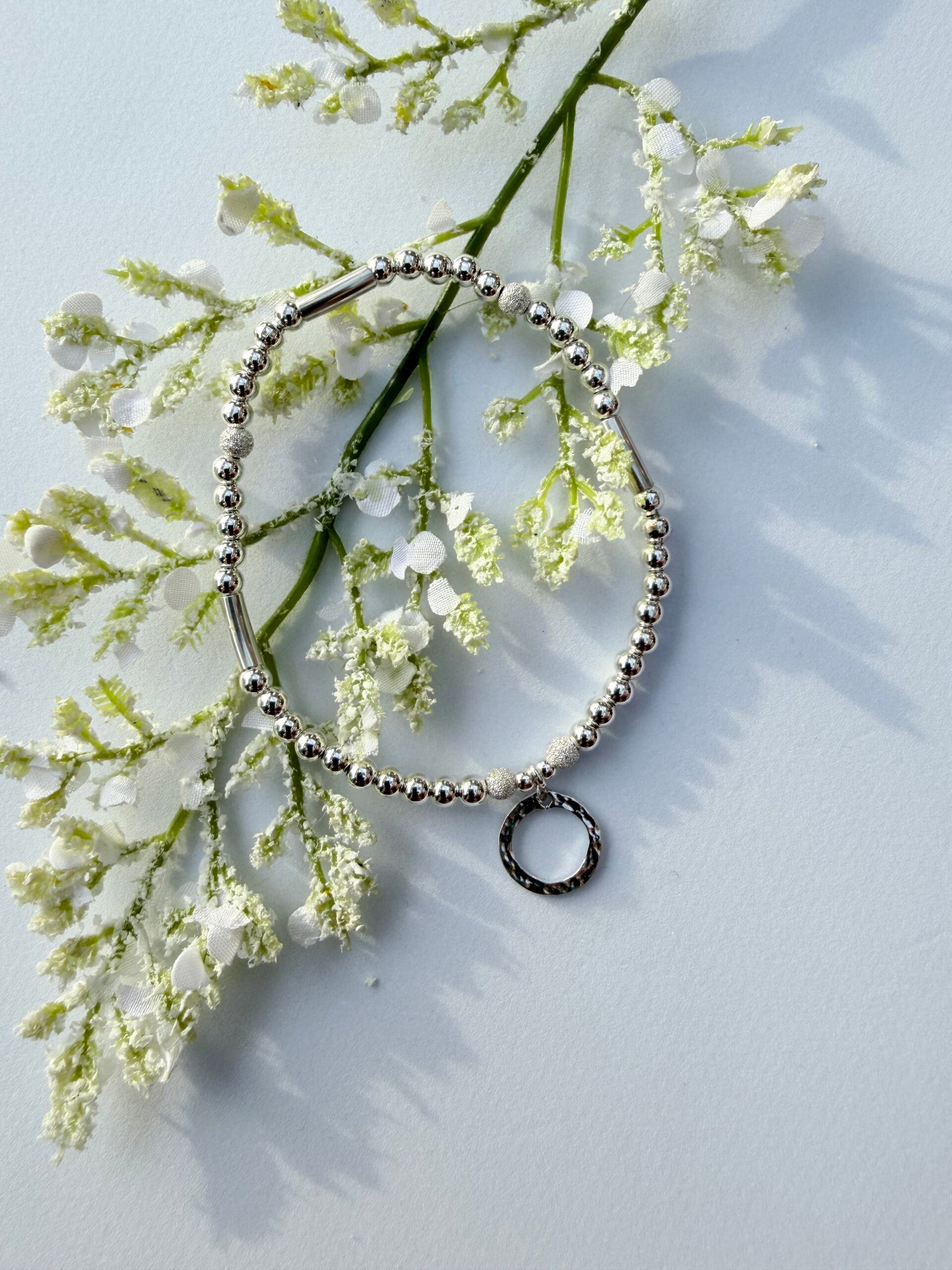 Hammered Circle Bracelet