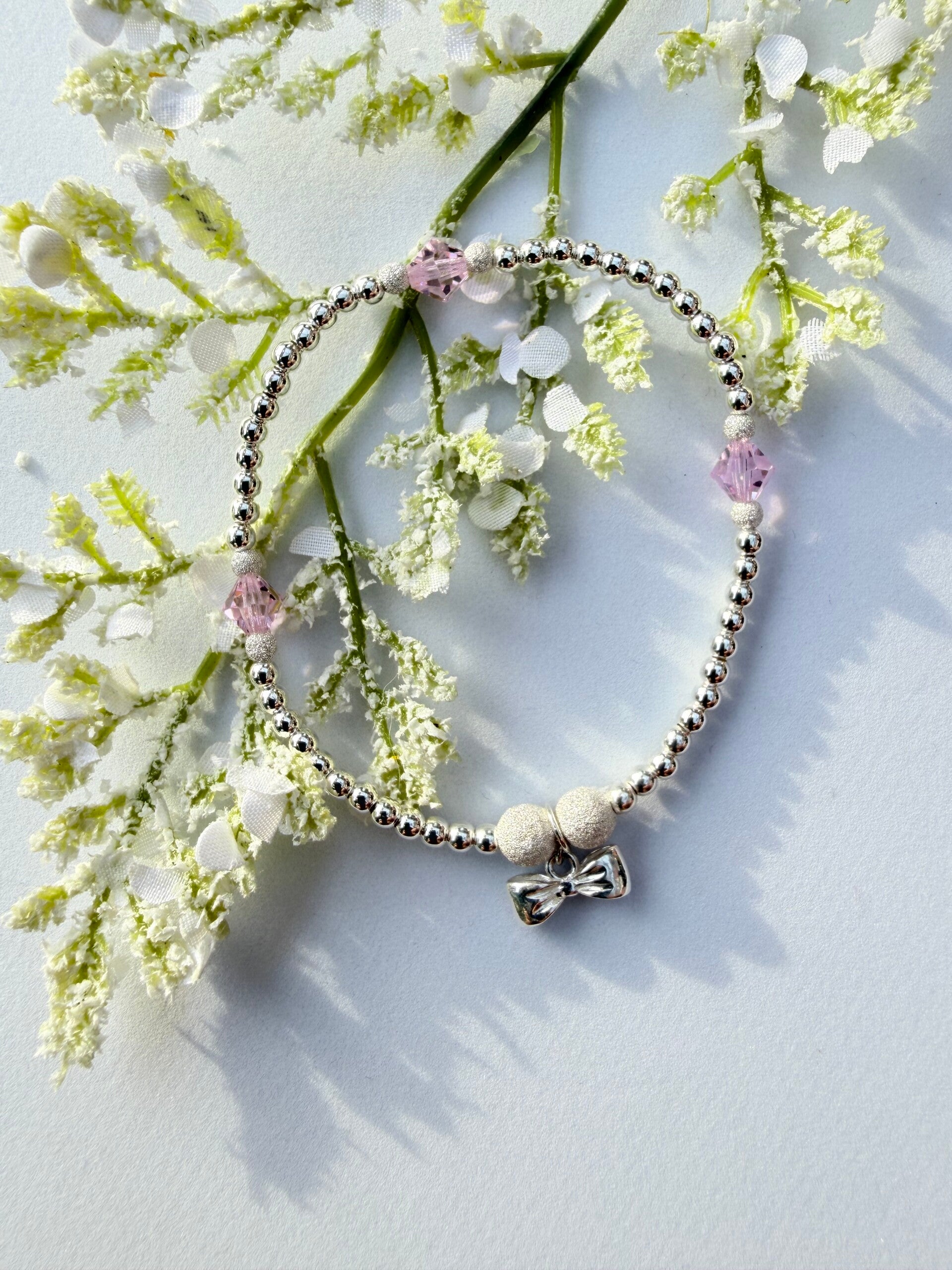 Pink Sapphire Bow Bracelet