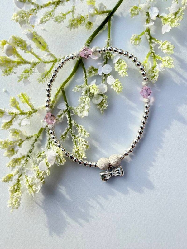 Pink Sapphire Bow Bracelet