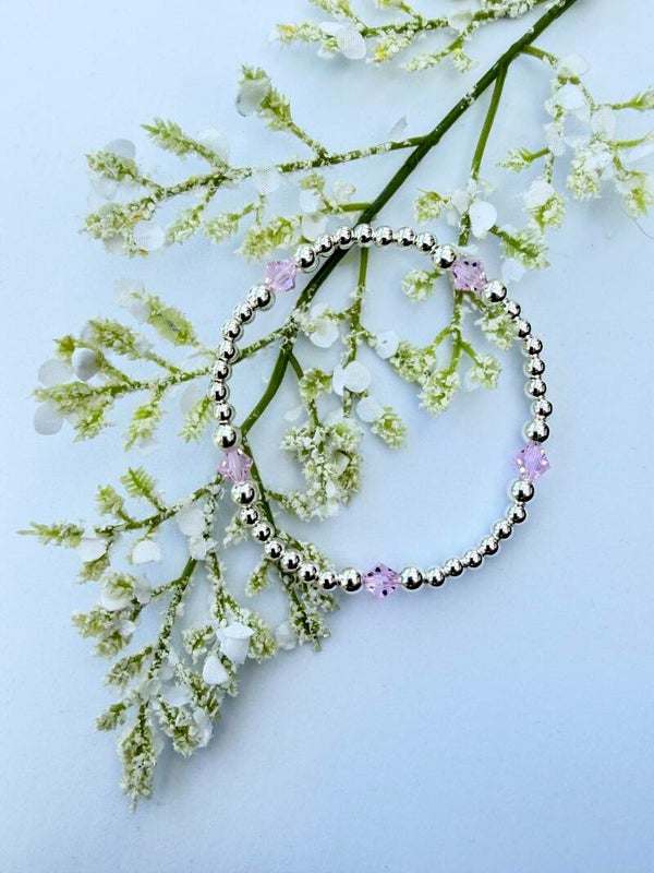 Pink Sapphire Beaded Bracelet
