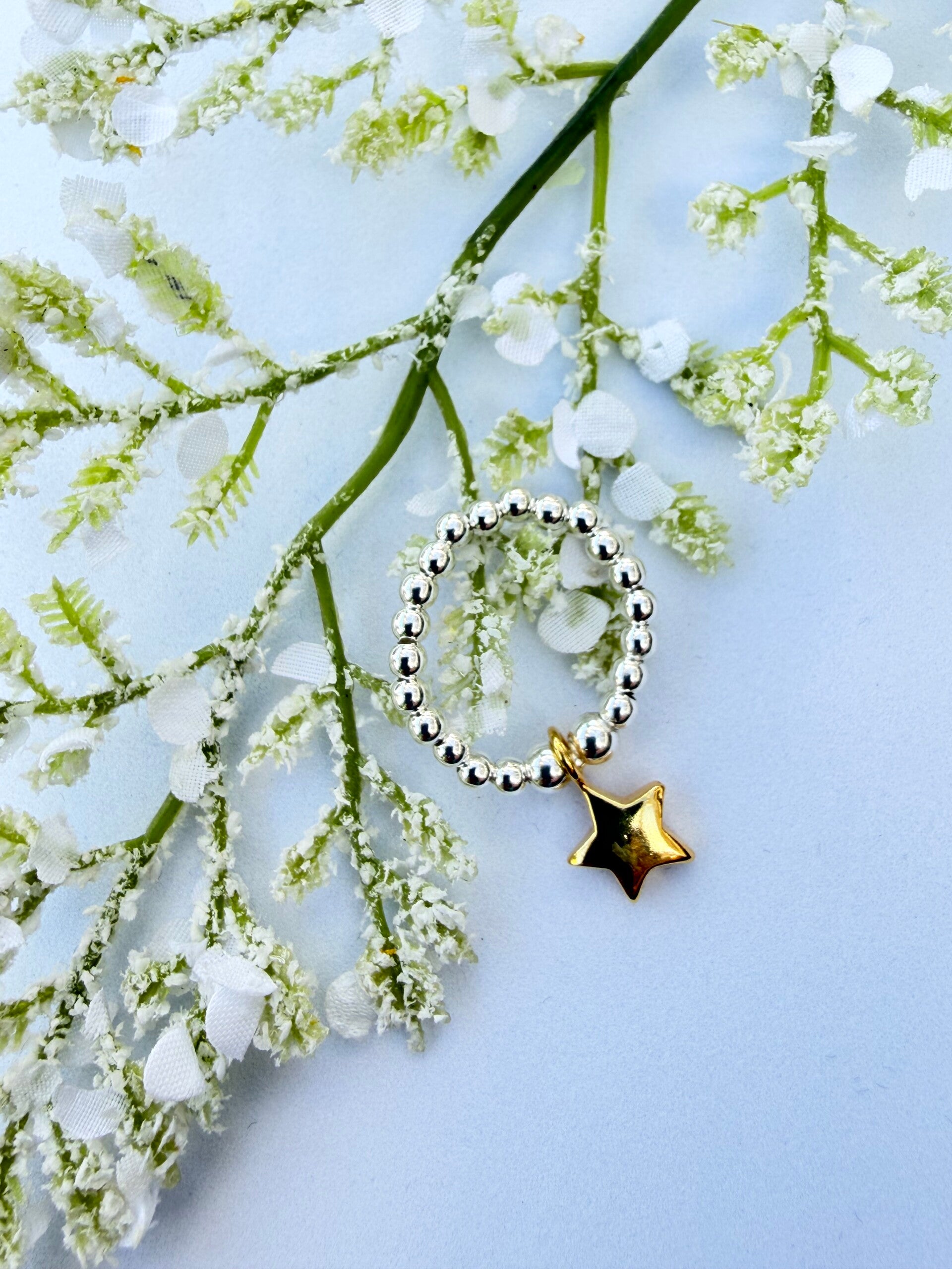 Gold Star Charm Ring