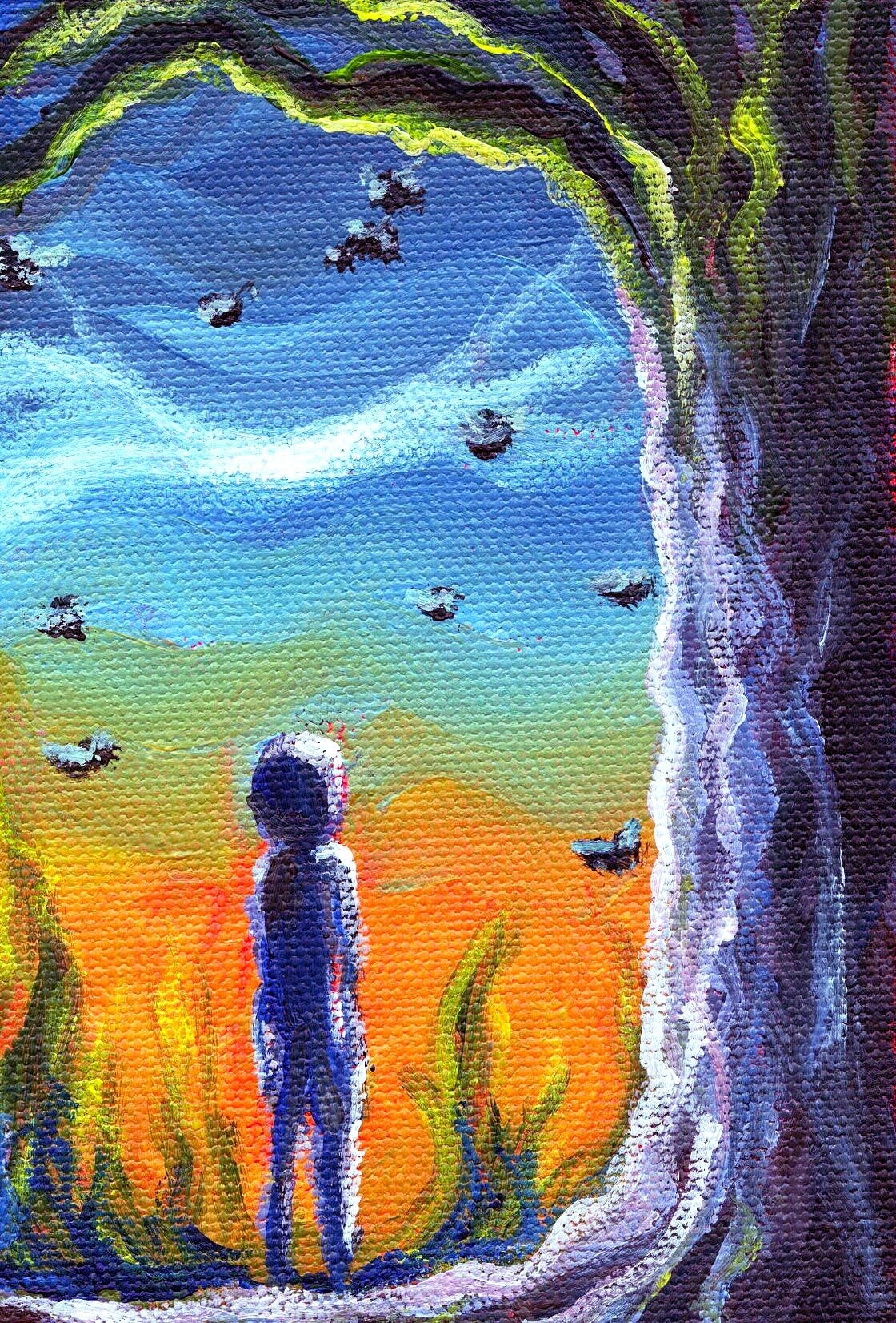 Contemplating, Original Painting