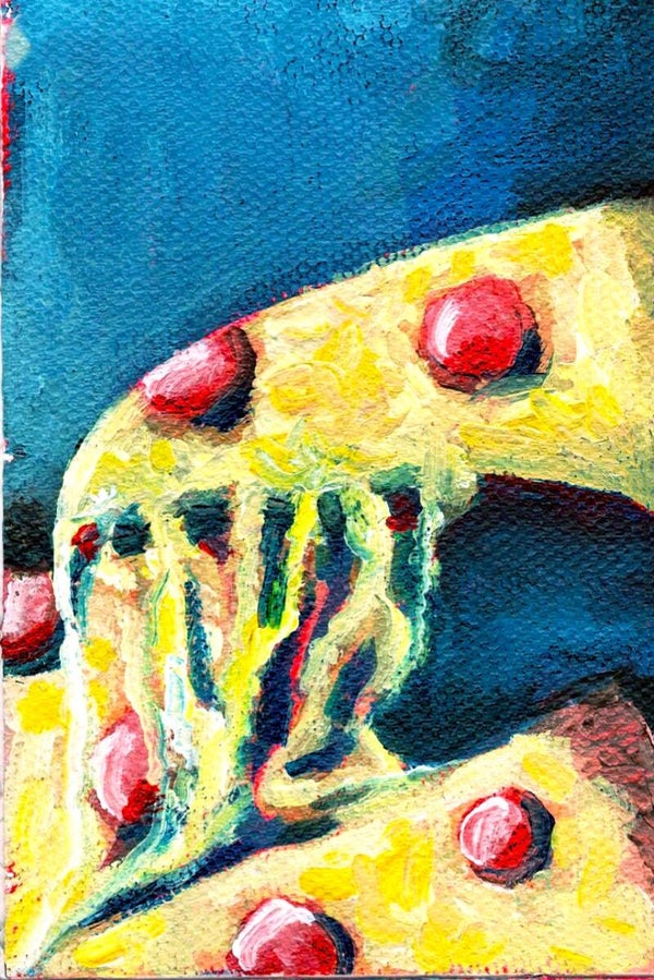 Pepperoni Pizza, Original Painting