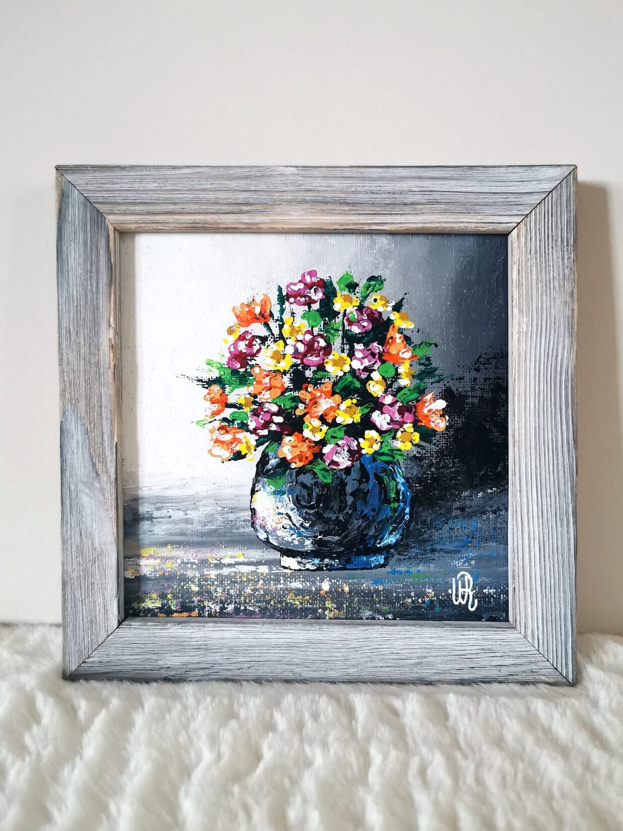 Colorful Flowers, Original Painting
