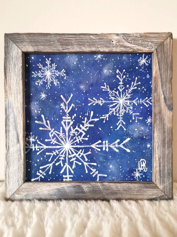 Pastel Snowflakes, Original Painting