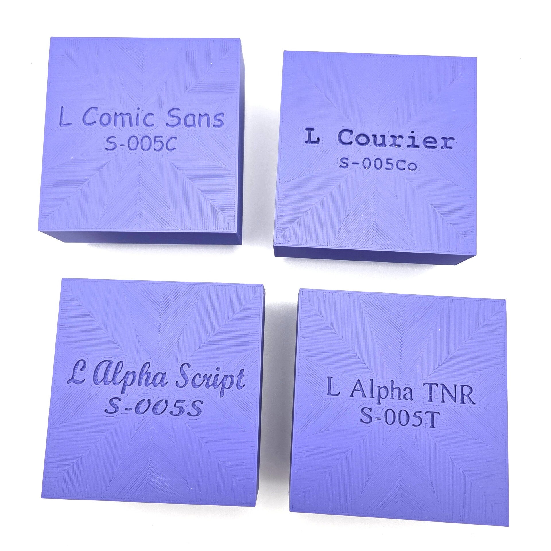 Complete Lower Alphabet Stamps with Protective Case