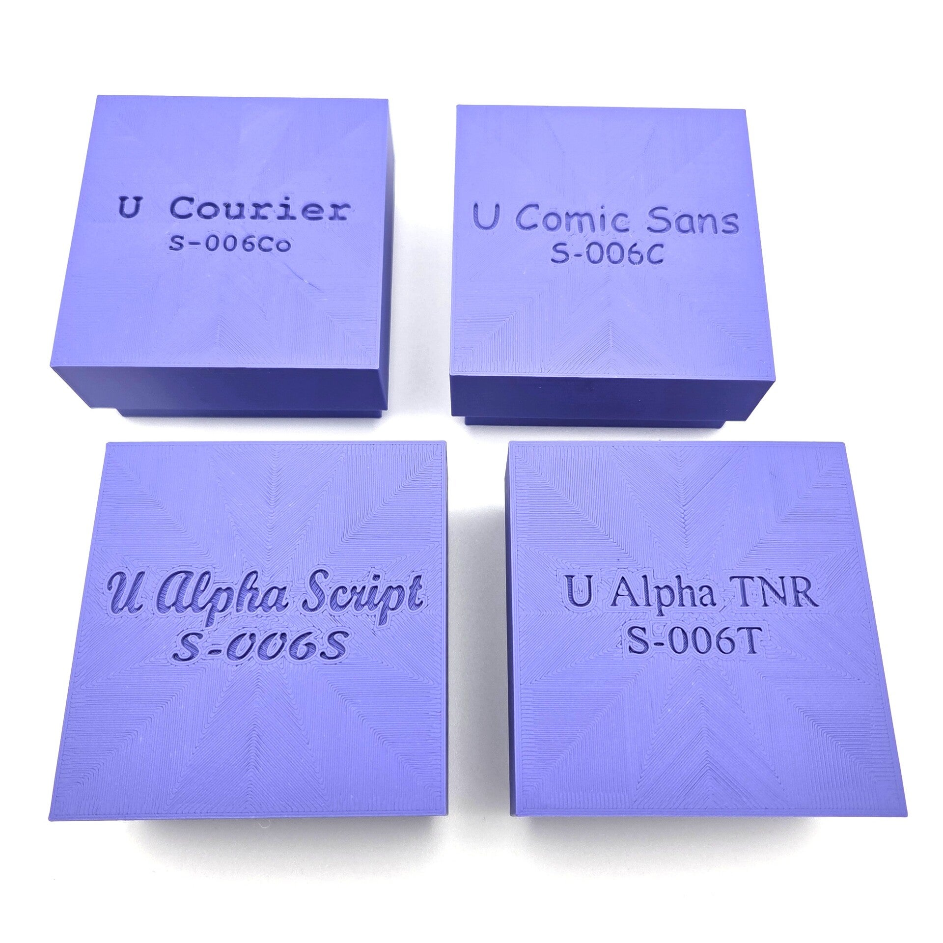 Complete Upper Alpha Stamps with Protective Case