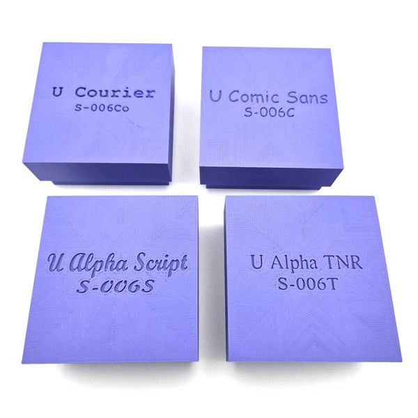Complete Upper Alpha Stamps with Protective Case
