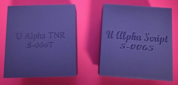 Complete Upper Alpha Stamps with Protective Case