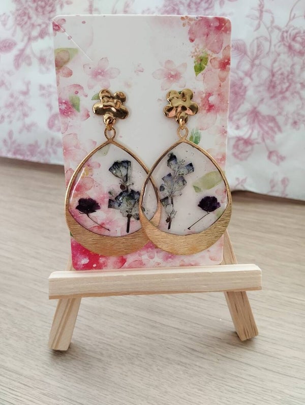 Boucles d'oreilles éclat violet